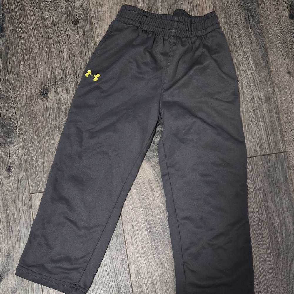 Under Armour Kids Charcoal Joggers with Yellow Logo